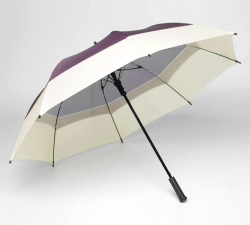 62” Golf Windbrella - Burgundy/Cream